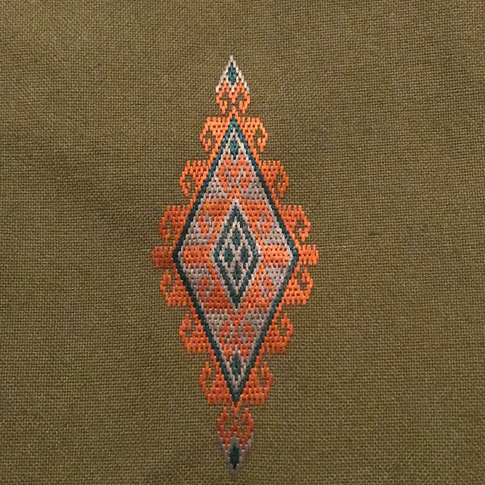 Hand embroidered handbag